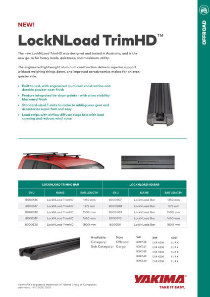 Yakima LockNLoad TrimHD Bar