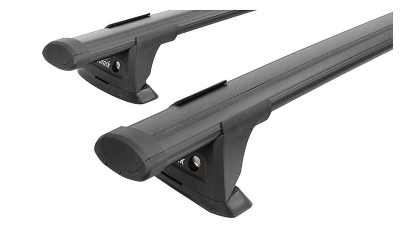 Yakima Through Bar Black Edition Roof Rack - Sun And Snow