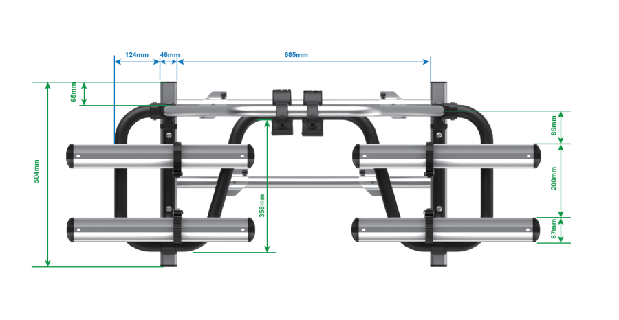 Enduro BC260 A-frame Bike Carrier Silver