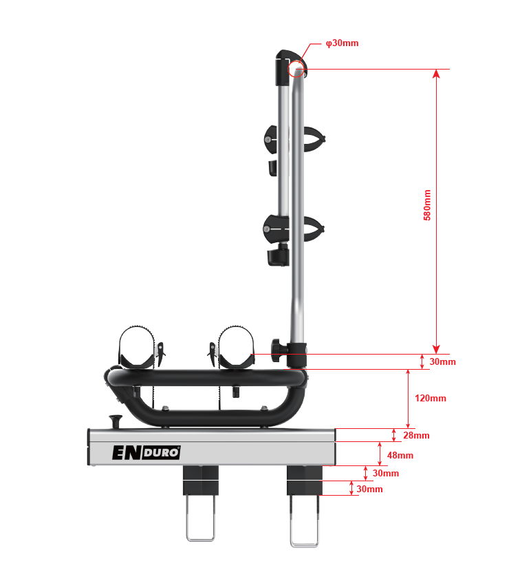 Enduro BC260 A-frame Bike Carrier Silver