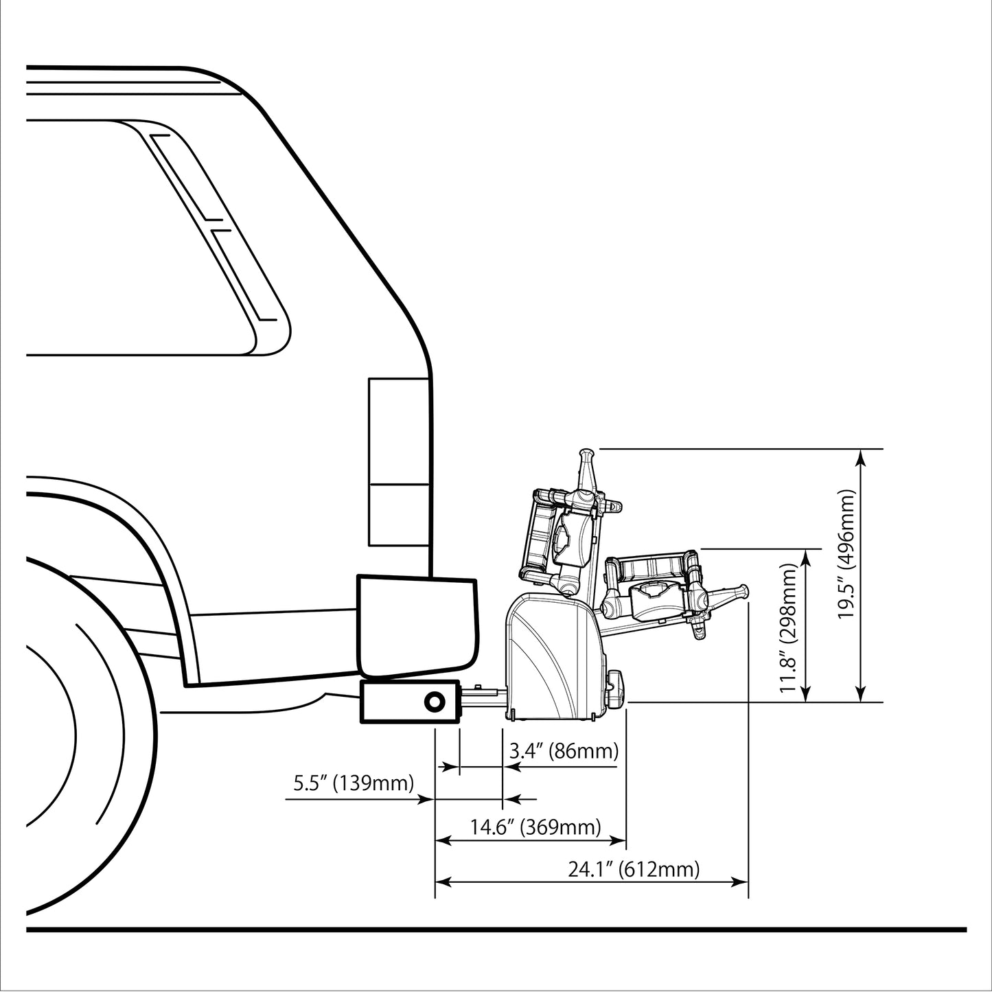 Inno INH110 Tire Hold Hitch 1