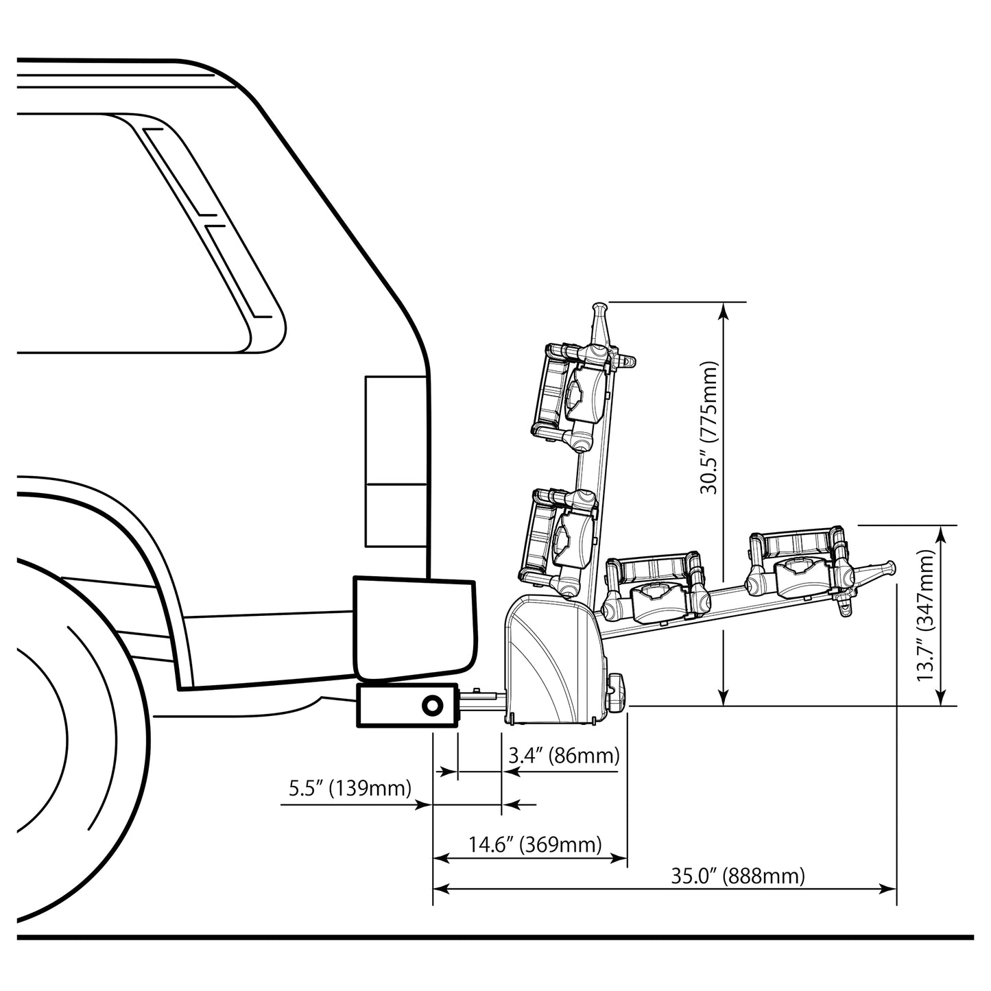 Inno INH120 Tire Hold Hitch 2