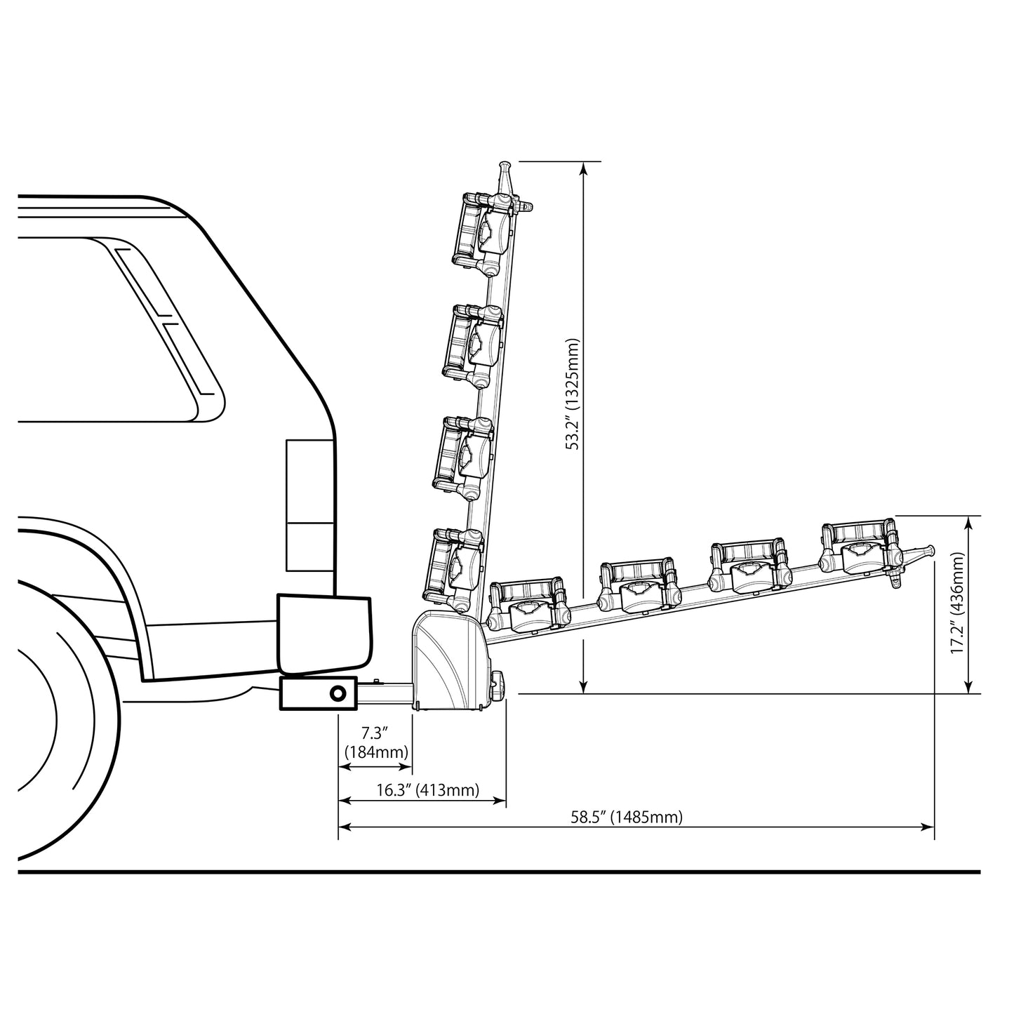 Inno INH142 Tire Hold Hitch 4