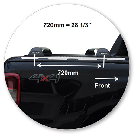 WhispBar S11w FlushBar Rack Rear Cargo Ford Ranger WildTrak - Sun And Snow