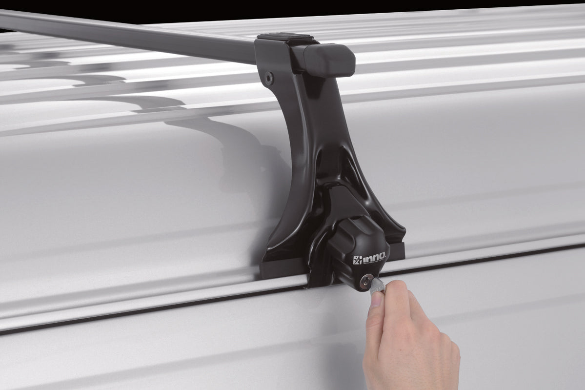 In Rack Rain Guard Inno INSDK HD Roof Rack Foot Pack For Rain Gutters – Sun And Snow